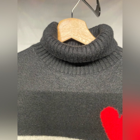 AMI Alexandre Mattiussi De Couer Virgin Wool Turtleneck Sweater S - Picture 6 of 12